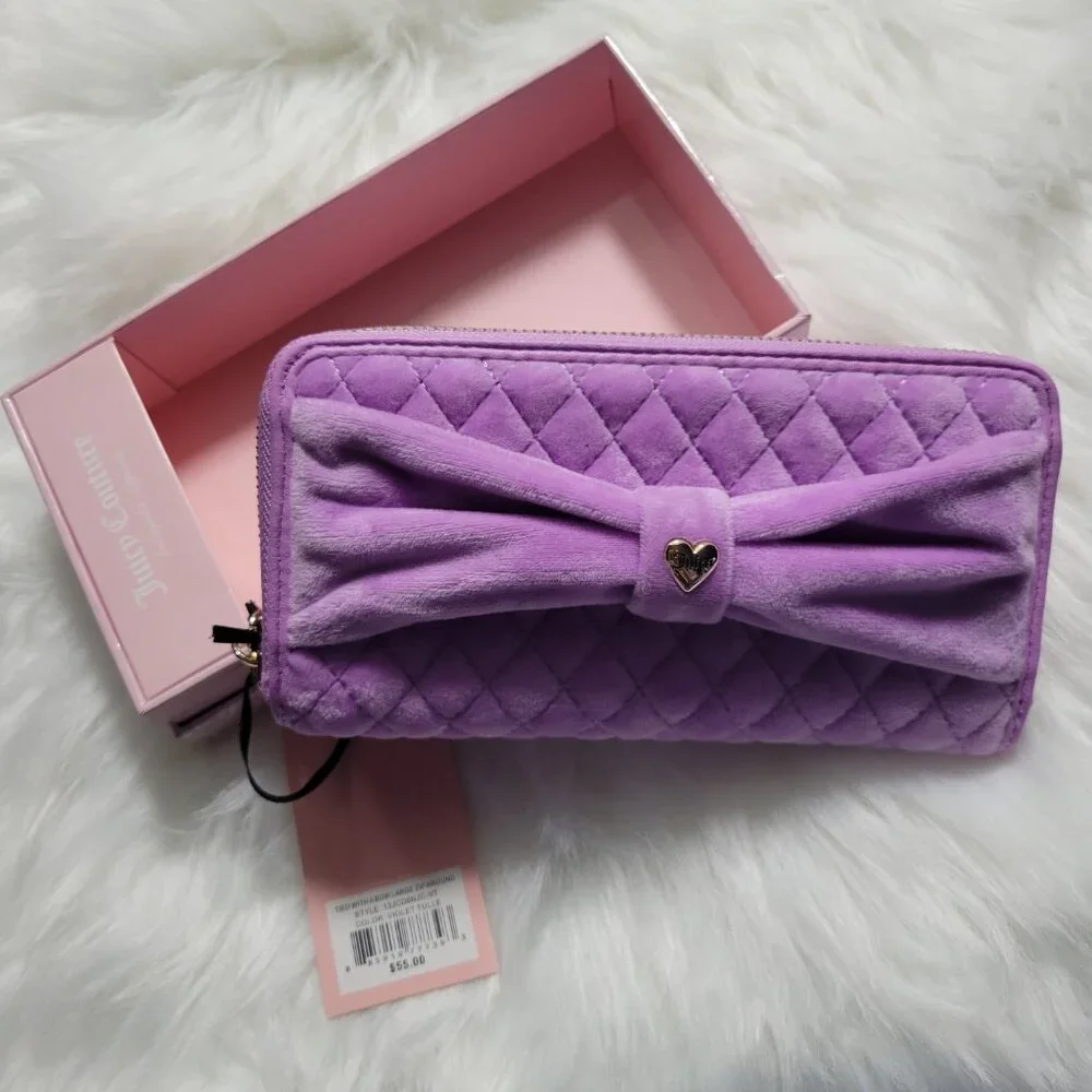 Juicy Couture Velour Quilted Wallet